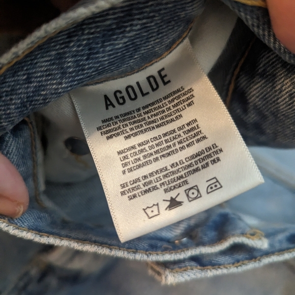 AGOLDE Parker Distressed Denim Shorts - Picture 5 of 8
